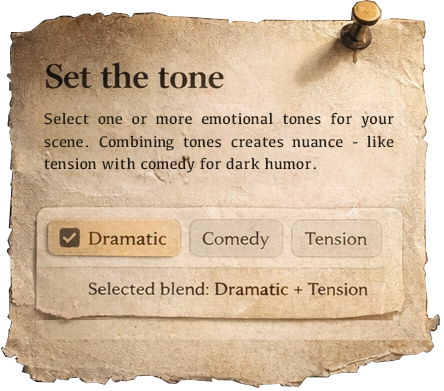 Set the tone interface